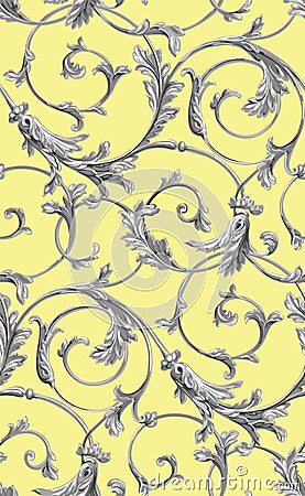 Vector classic seamless pattern background. Classical luxury old fashioned classic ornament, royal victorian seamless texture for Vector Illustration