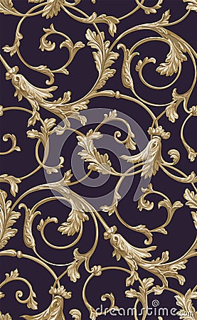 Vector classic seamless pattern background. Classical luxury old fashioned classic ornament, royal victorian seamless texture for Vector Illustration