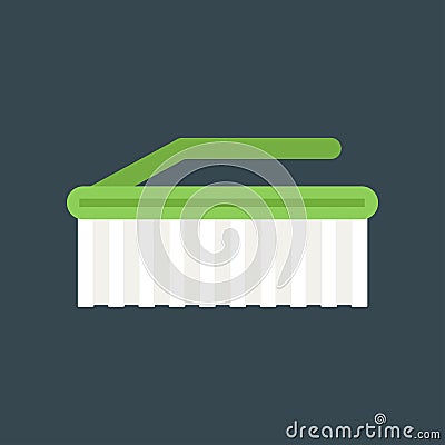 Vector cleaning brush icon work equipment illustration. Vector Illustration