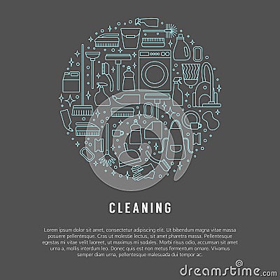 Vector cleaning template. Vector Illustration