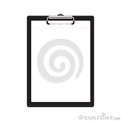 Vector clipboard with empty page. Vector Illustration