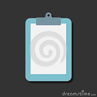 Vector clipboard flat design Vector Illustration