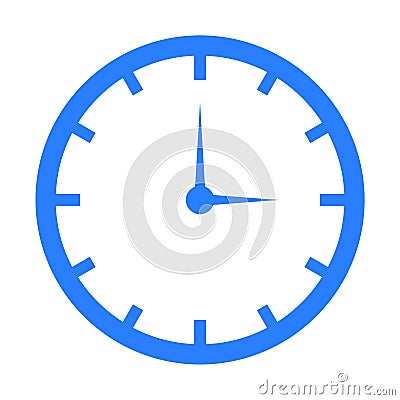 Vector clock blue icon Vector Illustration