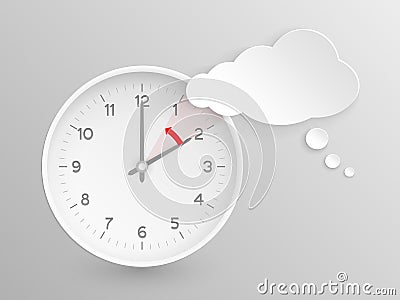 Vector clock, do not forget to fall back Vector Illustration