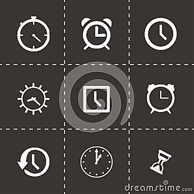 Vector clock icon set Vector Illustration