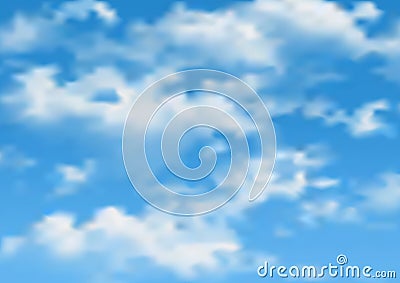 Vector cloudy sky Vector Illustration