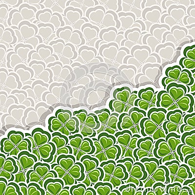 Vector Clover Pattern for St Patrick`s Day Vector Illustration