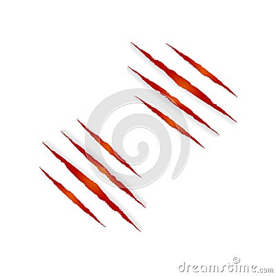 Vector Clows Marks Isolated on White Background, Halloween Red and Orange Colorful Element. Vector Illustration