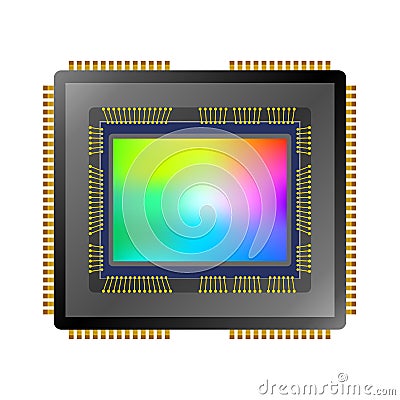 Vector cmos ccd image sensor. Vector Illustration