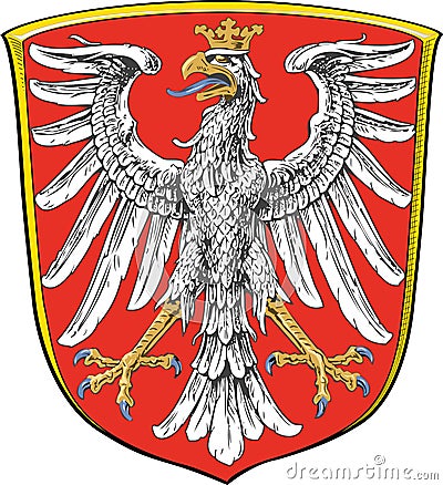 Coat of arms of Frankfurt am Main, Germany Vector Illustration