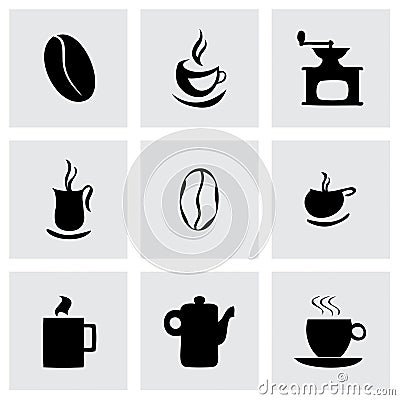 Vector coffe icons set Vector Illustration