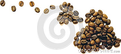 Vector coffee beans Vector Illustration