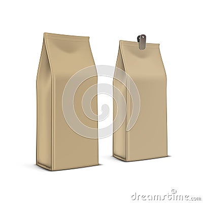 Vector Coffee Tea Packaging Package Bag Isolated Vector Illustration