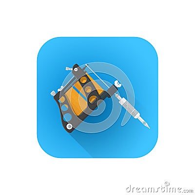 Vector coil tattoo machine illustration Vector Illustration