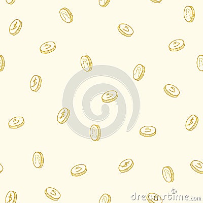 Vector coins texture Vector Illustration