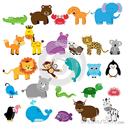 Vector Collection of Animals Vector Illustration