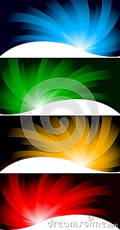 Vector collection bright banners Vector Illustration