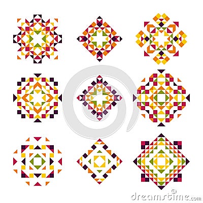 Vector Collection of Geometric Decorative Elements Vector Illustration
