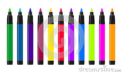 Vector collection of marker pens Vector Illustration