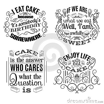 Vector collection of quote typographical background Vector Illustration