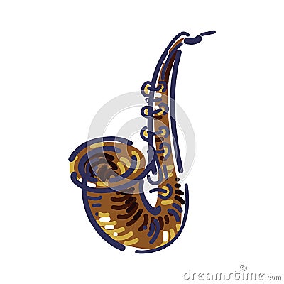 vector color flat design tuba wind instrument vector illustration white background in EPS10 Vector Illustration