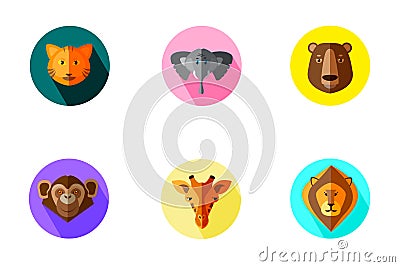 Animal icon set Vector Illustration