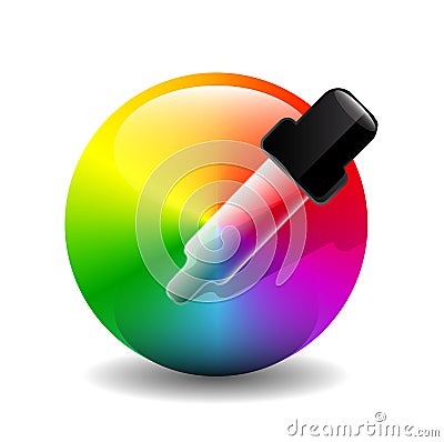 Vector color picer icon Stock Photo