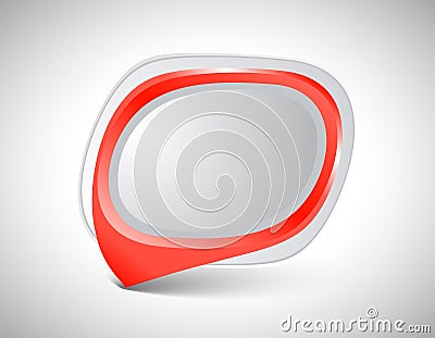 Vector color pointer bubble, web illustration. Vector Illustration