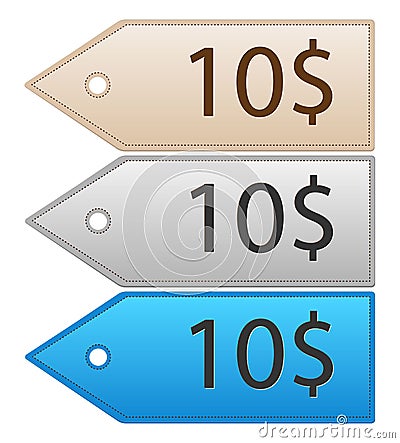 Vector color price tags Vector Illustration