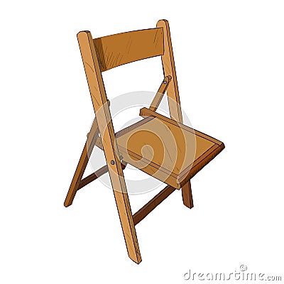 Vector color sketch of chair Vector Illustration