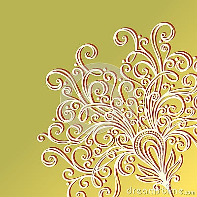 Vector Colored Floral Layout. Vector Illustration