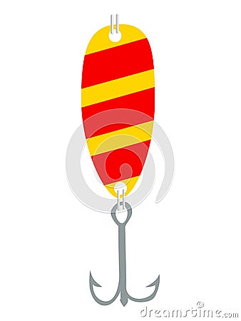 Vector, colored illustration of fishing lure Cartoon Illustration