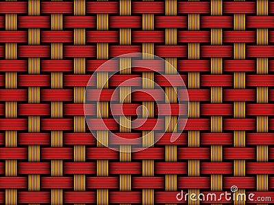 Vector colored interweaving fiber seamless pattern Vector Illustration