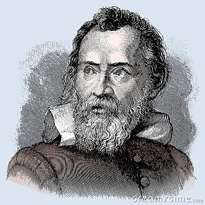 Galileo Galilei Vector Illustration