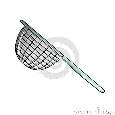 Vector colored strainer. Vector Illustration