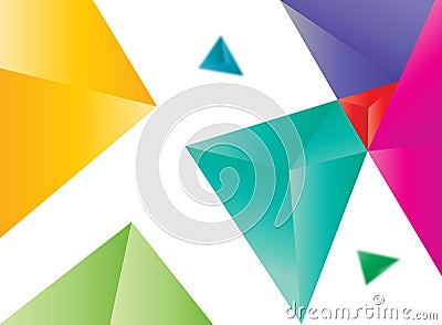 Vector colored triangles abstract Vector Illustration