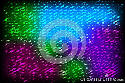 Vector colorful background with grungy texture overlay on top of Stock Photo