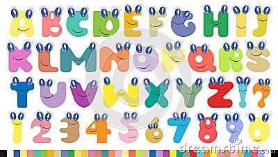 Vector colorful children alphabet spelled out Vector Illustration