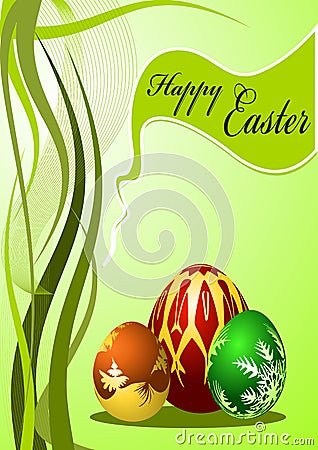 Vector Colorful Easter Eggs Vector Illustration