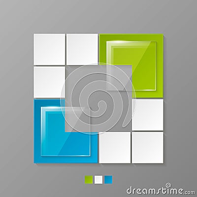 Vector colorful glass banners Vector Illustration