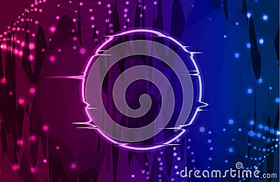 Vector colorful gradient abstract background, wave shapes on the background, technology cyberpunk graphic backdrop. Vector Illustration