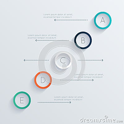 Vector colorful info graphics for your business presentations. Vector Illustration