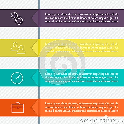 Vector colorful info graphics for your business presentations. Vector Illustration