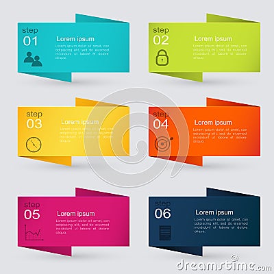 Vector colorful info graphics for your business presentations. Vector Illustration