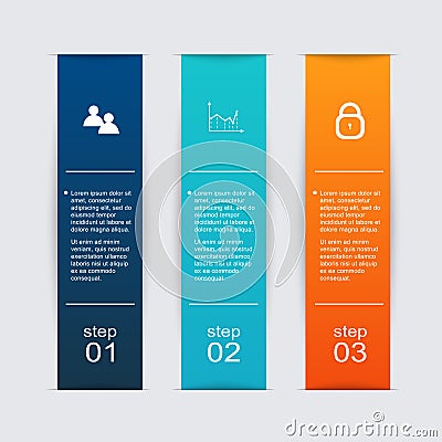 Vector colorful info graphics for your business presentations. Vector Illustration