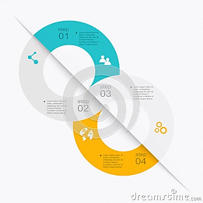 Vector colorful info graphics for your business presentations. Vector Illustration