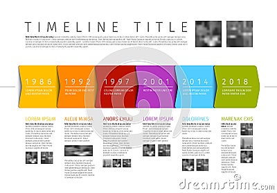 Vector colorful Infographic timeline report template Vector Illustration