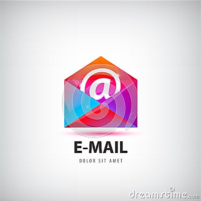 Vector colorful mail logo, icon Vector Illustration