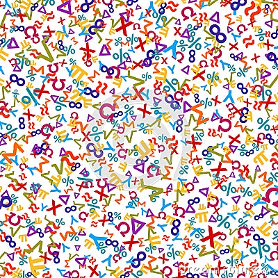 Vector colorful mathematics background element in flat style Vector Illustration