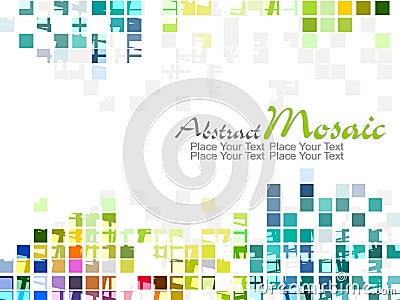 Vector colorful mosaic pattern design Vector Illustration